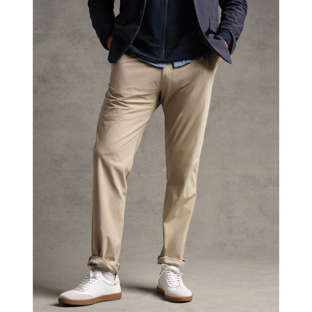 Rhone Commuter Pants Khaki Tan Technical Stretch Performance Trousers Mens 31